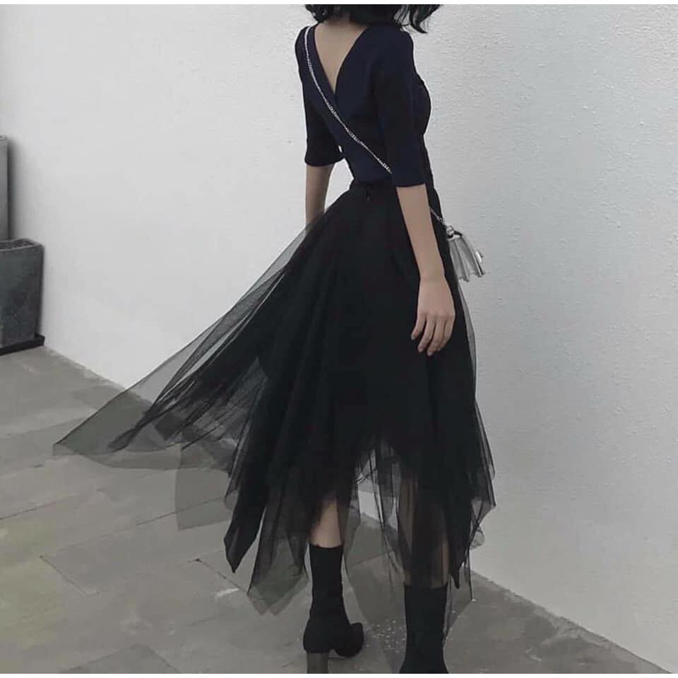 <FREESHIP> Chân váy ren Tulle - Tutu xếp tầng dáng dài thời trang cao cấp