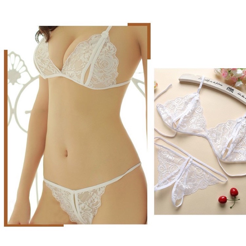 Bộ đồ lót sexy gợi cảm -quần lọi khe ren bướm BK002 -CAMLUU99