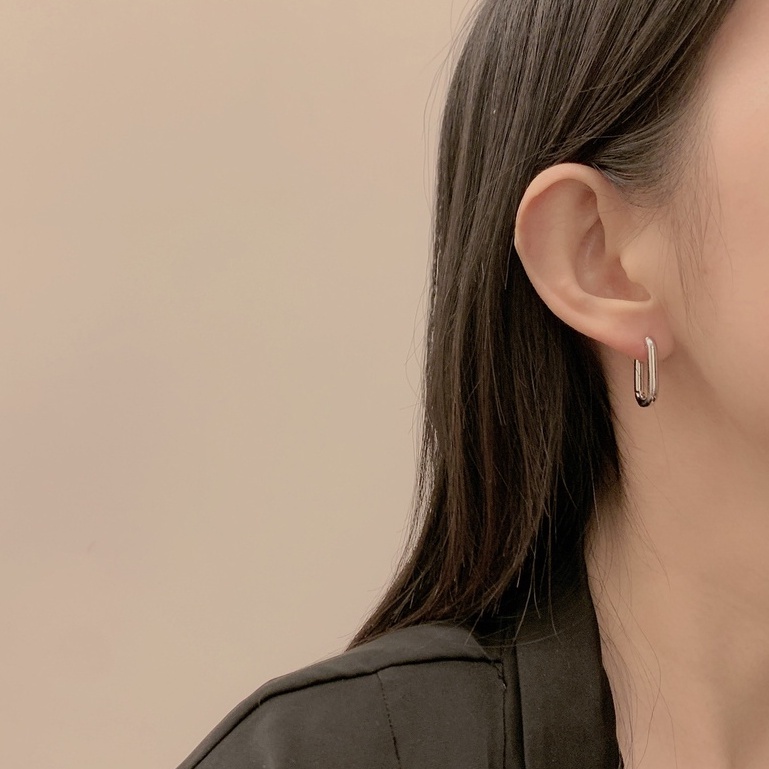 Khuyên Tai Nữ Bông Tai Hình Bầu Dục Thiết Kế Đơn Giản Nhẹ Nhàng H29