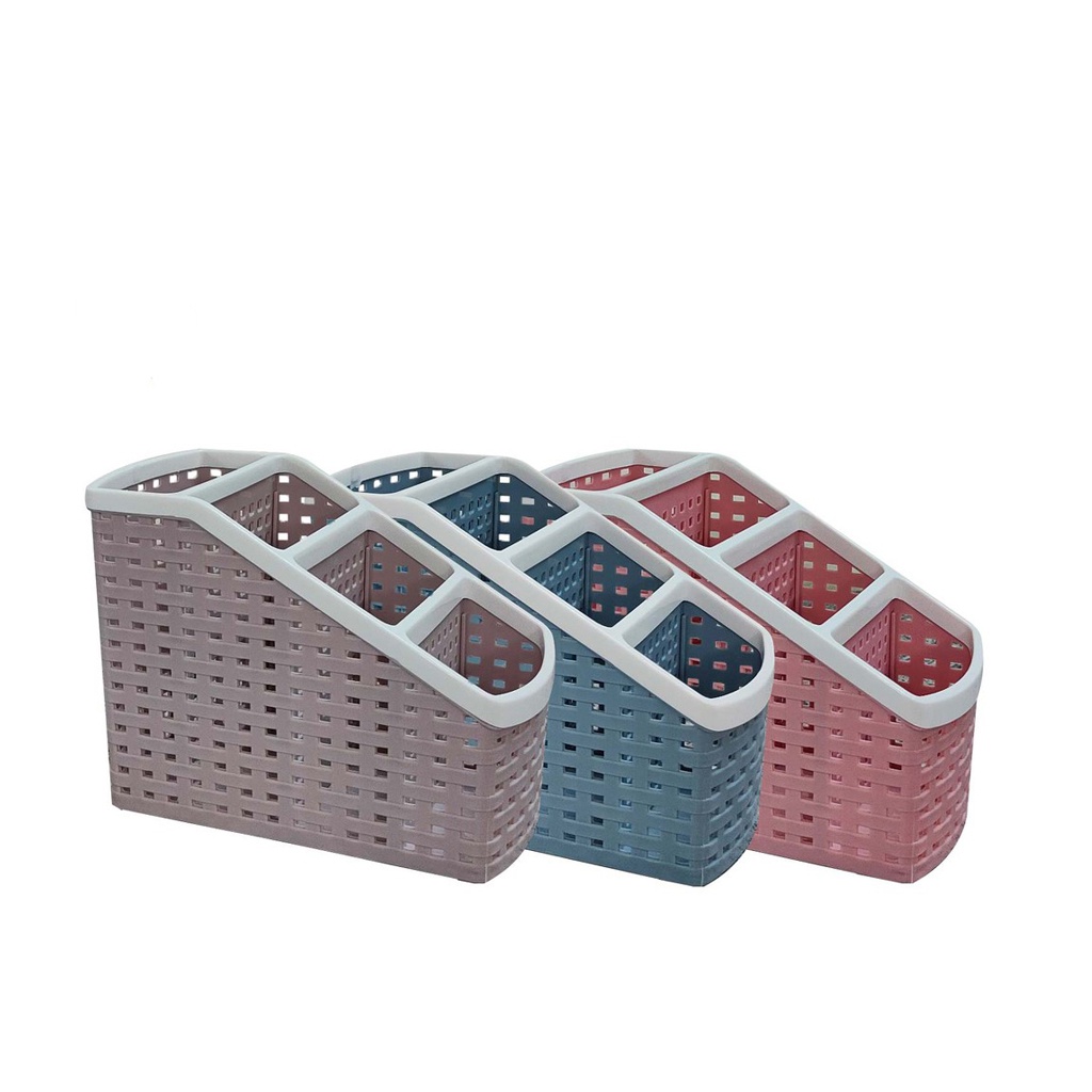 Khay đựng đồ 4 ngăn Việt Nhật 5696 kiểu bậc thang - Khay đựng mỹ phẩm, bút, dụng cụ học tập để bàn đa năng (KN04)