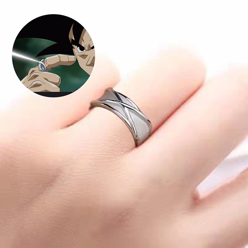 Nhẫn Màu Đen Hóa Trang Nhân Vật Goku Trong Phim Dragon Ball Z Có Thể Điều Chỉnh Kích Cỡ