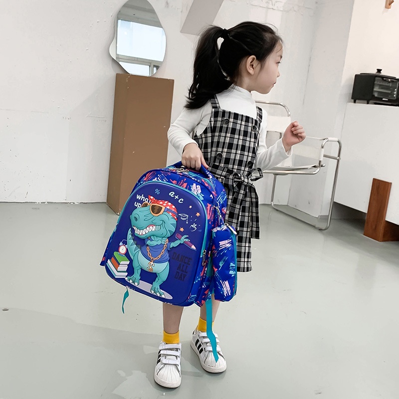 Balo học sinh cao cấp có kèm túi đựng bút cho bé trai, bé gái tiểu học hình công chúa, siêu nhân