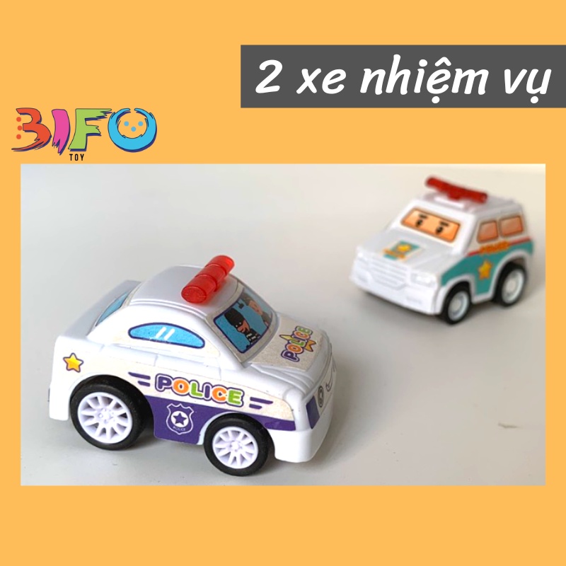 Bộ xe ô tô đồ chơi mini cho bé có dây cót chạy nhỏ nhắn xinh xắn tổng hợp rất nhiều loại xe khác nhau