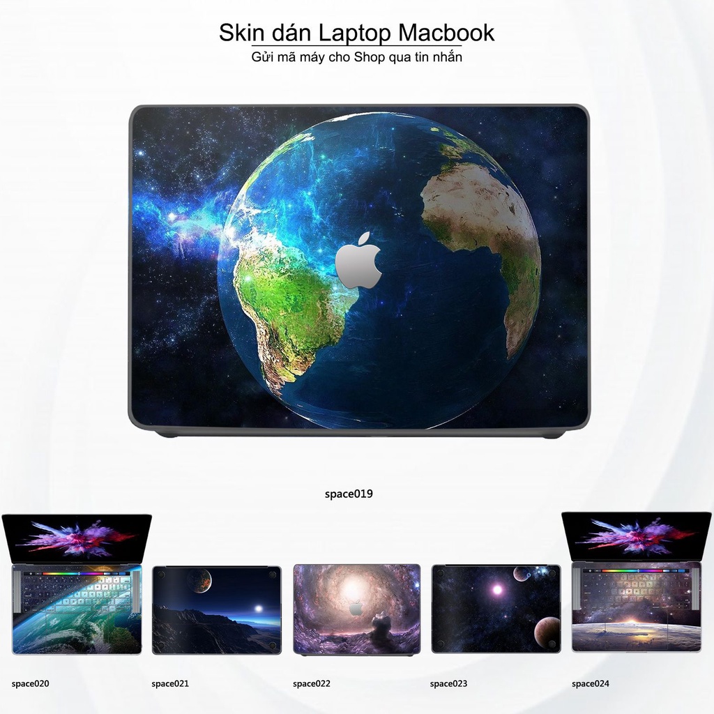 Skin dán Macbook mẫu không gian (đã cắt sẵn, inbox mã máy cho shop)