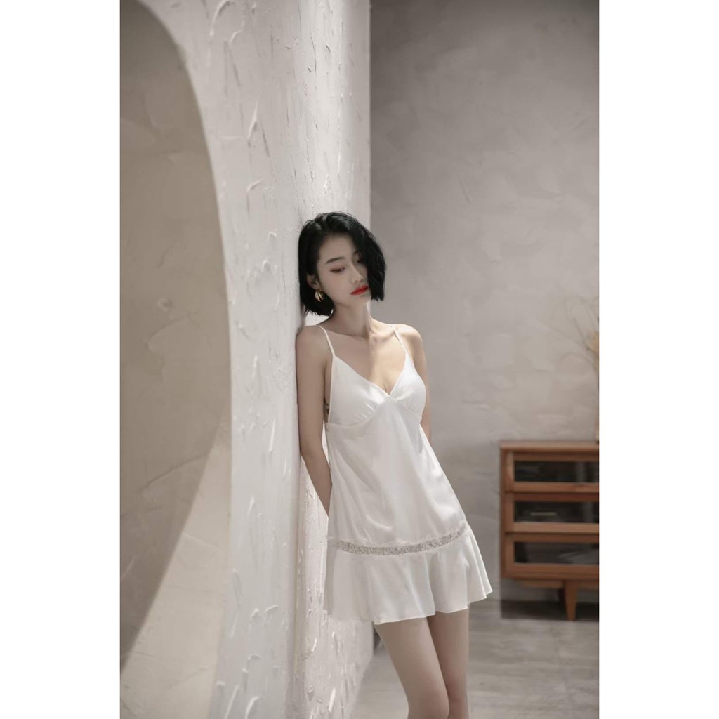 Váy ngủ ren V ngực mã 632