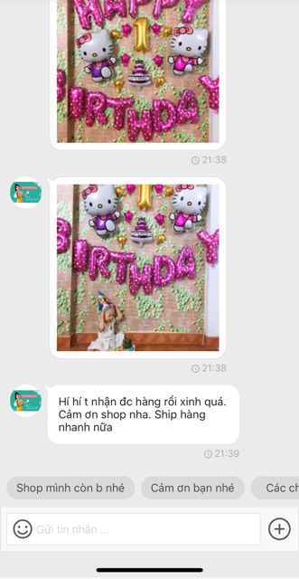 Set bóng trang trí sinh nhật hello kitty( kèm bơm và băng keo)- set 8C