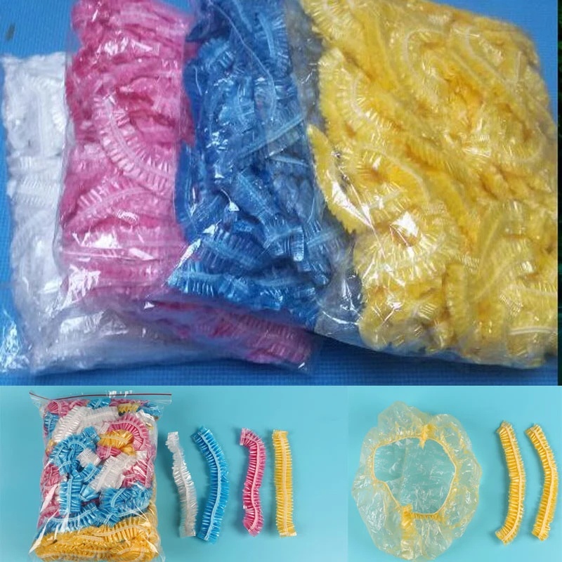 Set 100 Mũ Tắm Nhuộm Tóc Bằng Nhựa Trong Suốt Chống Nước Dùng Một Lần Cho Salon Làm Đẹp
