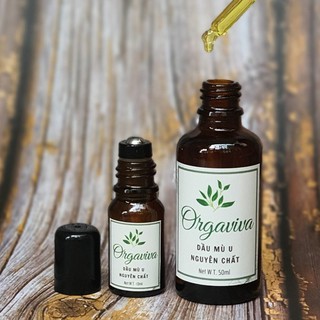 Combo 2 chai dầu Mù u nguyên chất Orgaviva tiện dụng cho mẹ (50ml) và bé (10ml)