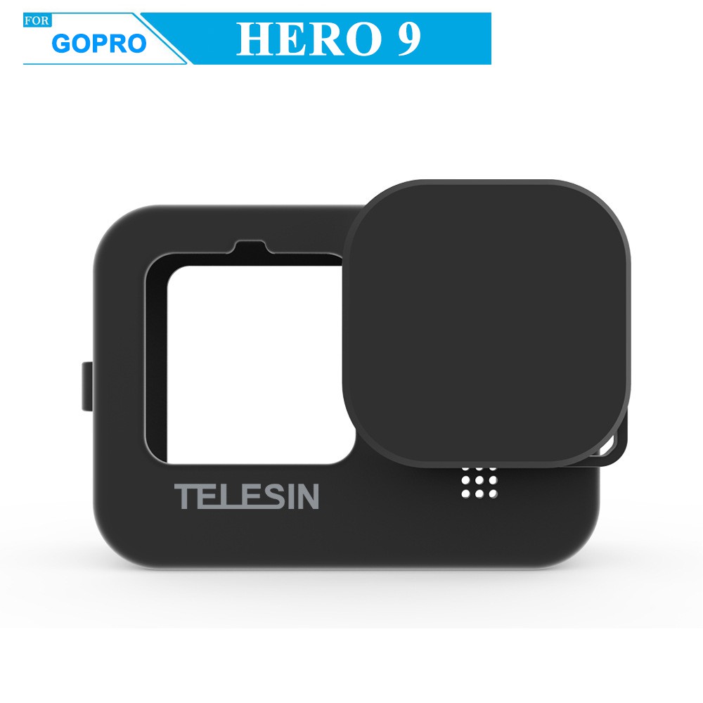 Vỏ silicone kèm nắp che hãng TELESIN dùng cho GoPro Hero 9