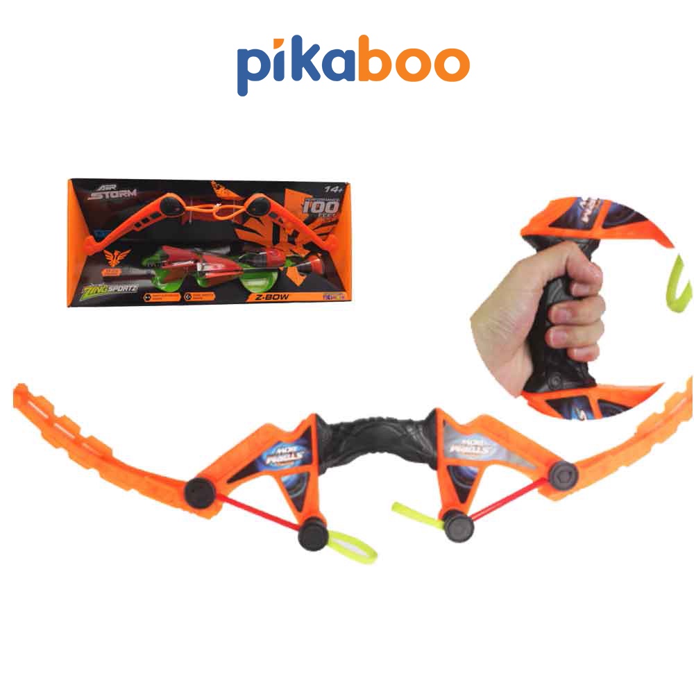 Cung tên đồ chơi cho bé Pikaboo cao cấp, đồ chơi thể thao, mũi tên dính cao su an toàn