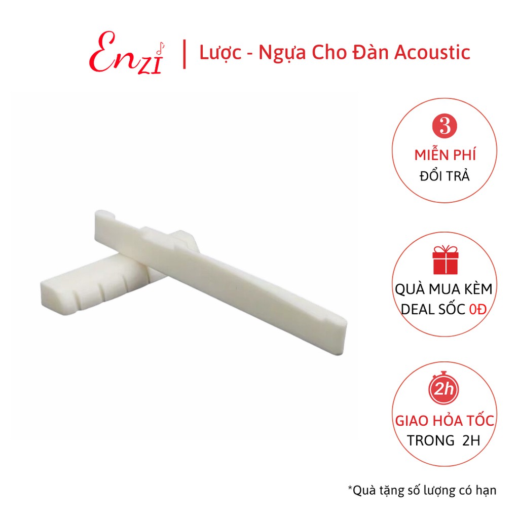 Lược và Ngựa đàn guitar acoustic, classic chất liệu nhựa và xương bò Enzi