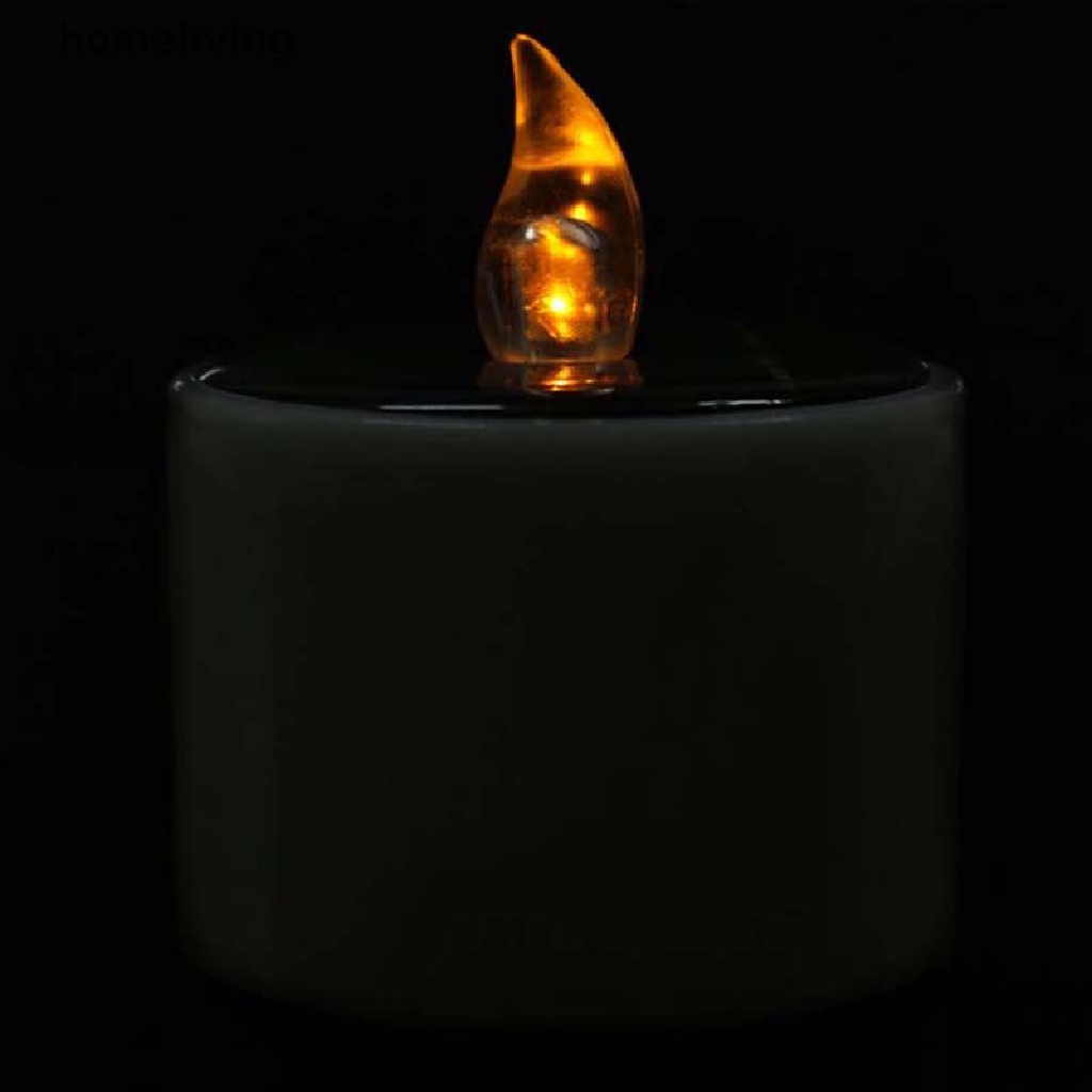 Đèn LED Năng Lượng Mặt Trời Hình Nến Màu Vàng