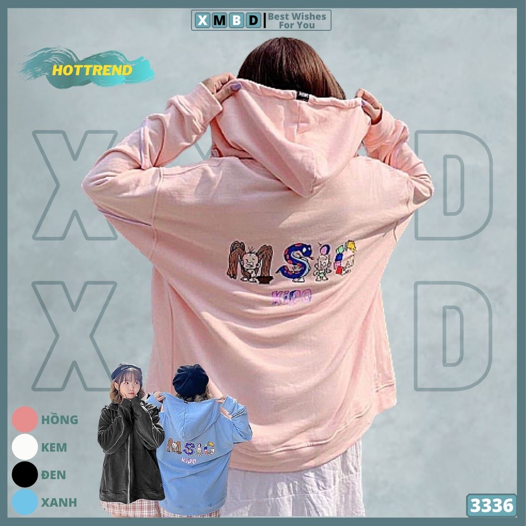 Áo Khoác Nỉ Nữ Nam Hàng QC Form Rộng Unisex Jackets Nỉ Nữ Nhập Ngoại Cao Cấp in MSIO - AK3336