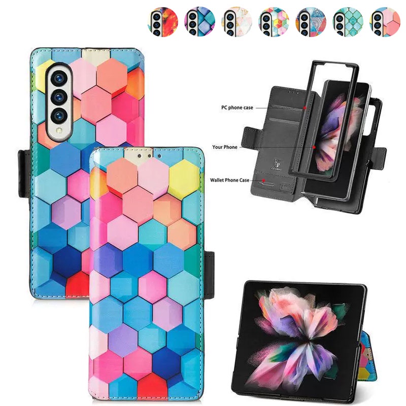 Ốp lưng Samsung Galaxy Z Fold 4 5G ốp điện thoại ZFold 3 ốp ZFold 4 case W22 F9260 W23 F9360 casing Folder 4 Vỏ bọc da siêu mỏng, cao cấp. Fold3 Fold4 ốp
