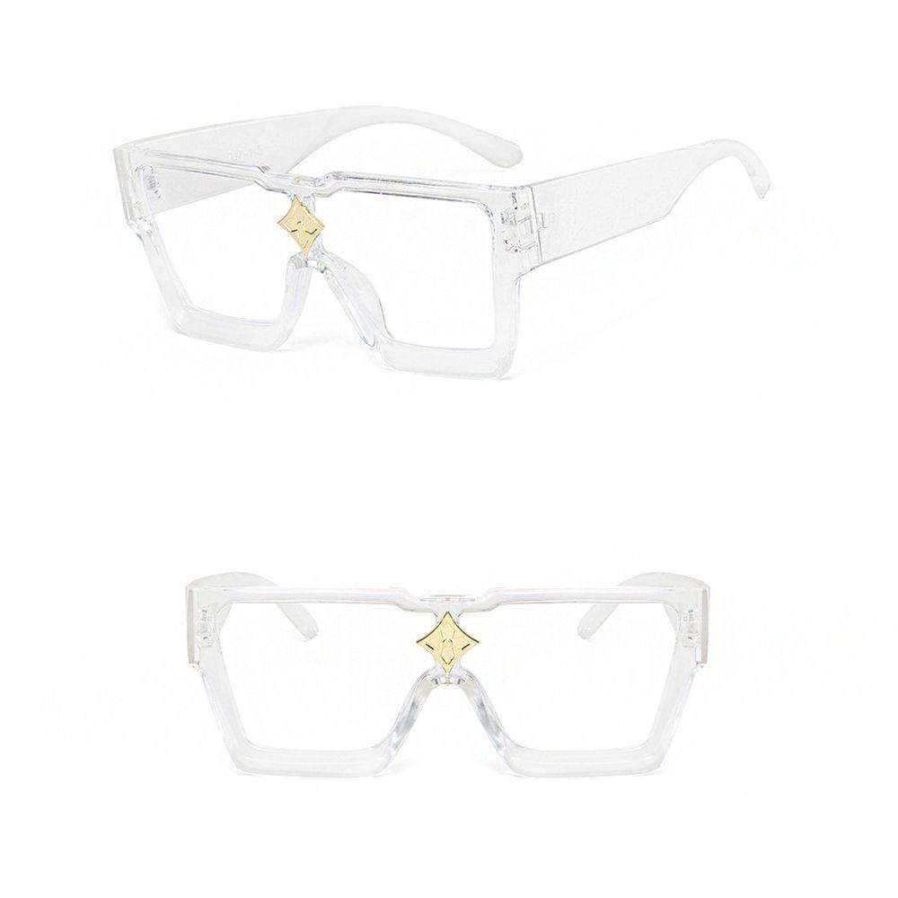 JARRED Kính Mát Chống Tia UV Gọng Lớn Trang Trí Ngôi Sao Phong Cách Đường Phố Đơn Giản Cho Nữ