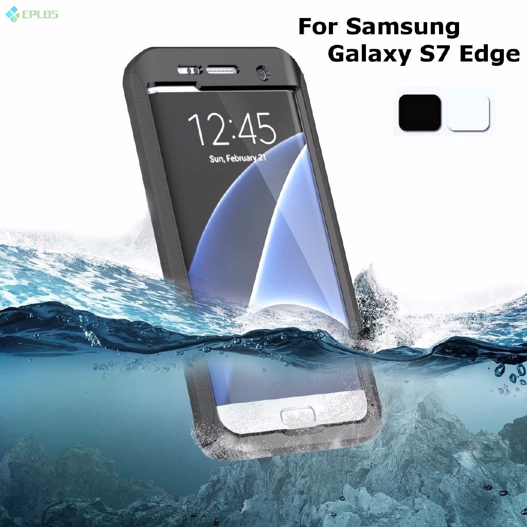 Ốp Điện Thoại Màu Đen Chống Nước Chống Bụi Chống Sốc Cho Samsung Galaxy S7 Edge