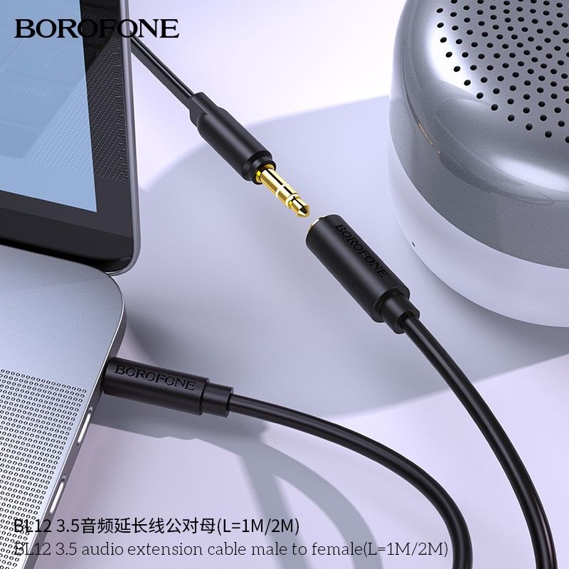 Cáp nối dài audio jack 3.5mm Borofone BL12 dài 1 mét và 2 mét