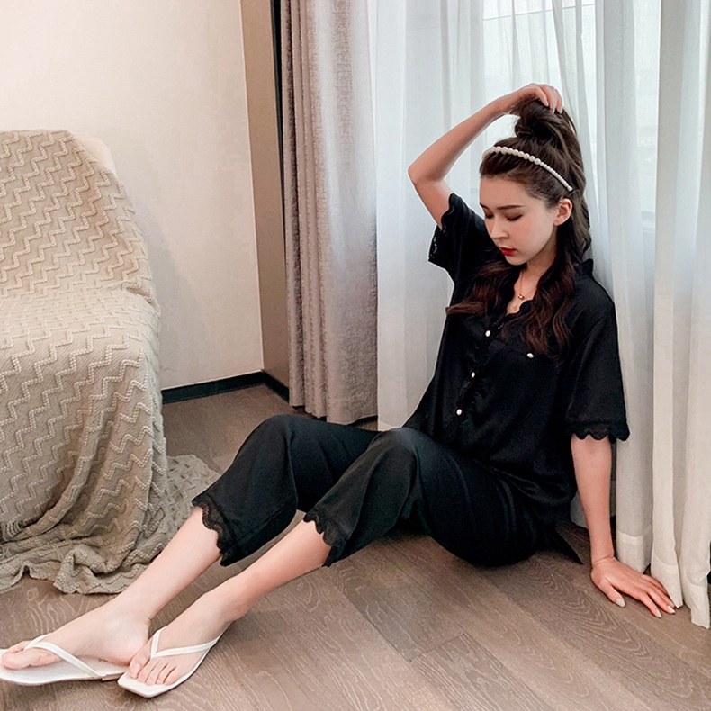 Bộ ngủ, bộ pijama, Set pizama , ngủ lụa phối ren , bộ-ngủ tiểu thư sang chảnh, Hàng Quảng Châu, Mặc Siêu Mềm Mịn | BigBuy360 - bigbuy360.vn