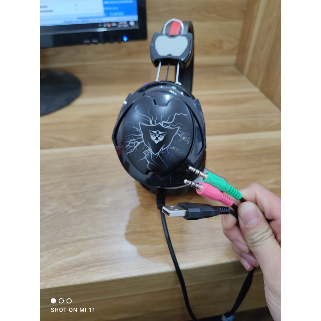 Tai Nghe Nhạc Headphone Gaming Chụp Tai Có Dây Rebirth Led RGB Tai Nghe Game Thủ Có Mic Máy Vi Tính Laptop Pc