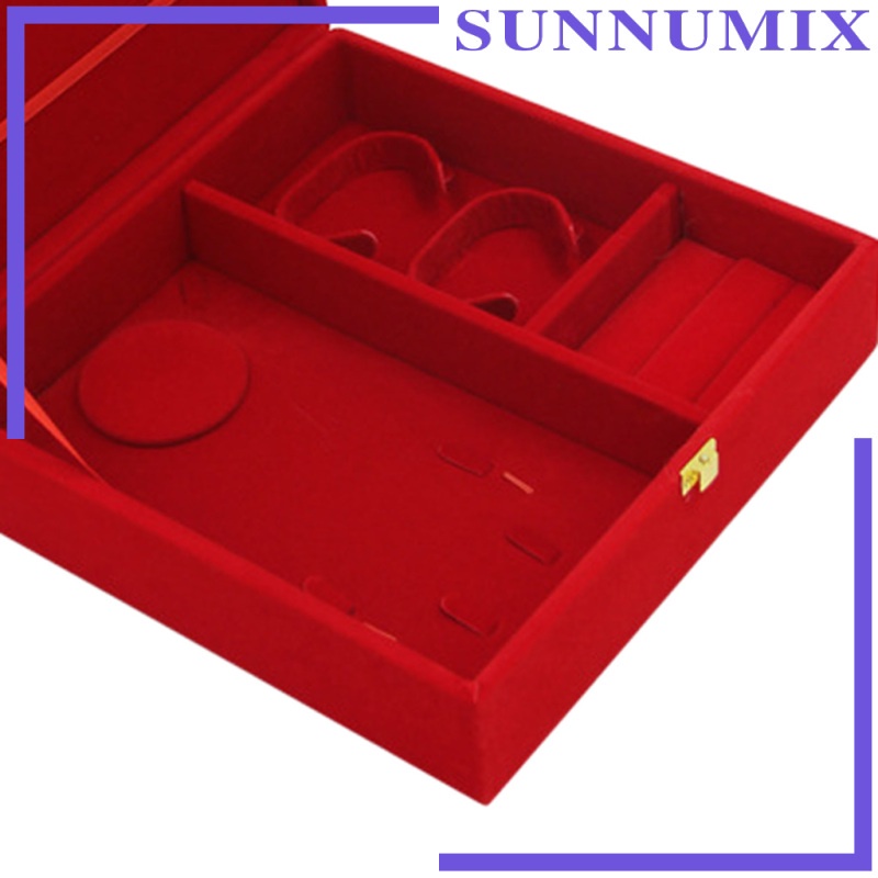 Hộp Nhung Đỏ Đựng Trang Sức Trưng Bày Sang Trọng