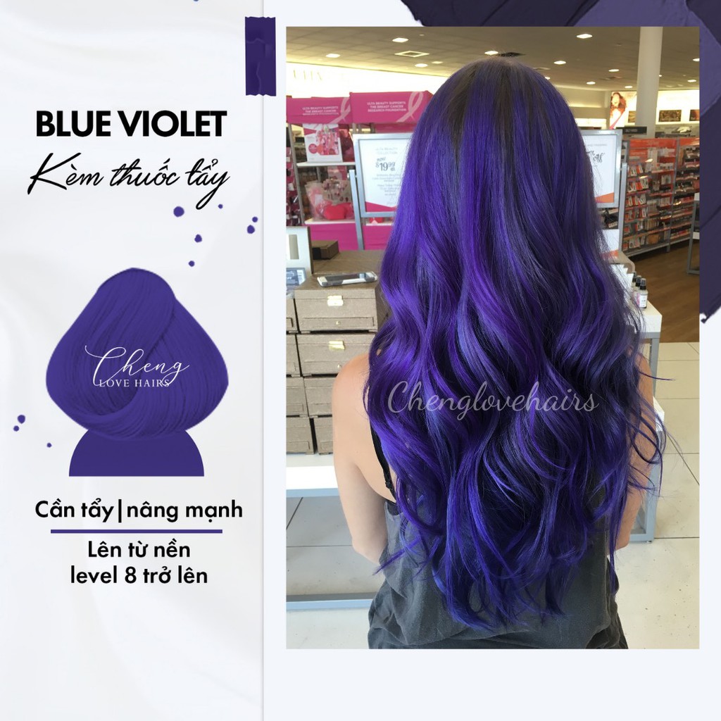 Tóc màu blue violet/xanh tím than đang trở thành một xu hướng thịnh hành trong những năm gần đây. Với sự kết hợp độc đáo giữa màu xanh đậm và tím than, tóc màu này tạo nên một vẻ đẹp sắc sảo và bí ẩn. Hãy cùng khám phá những kiểu tóc đầy cá tính và mới lạ với tóc màu blue violet bằng cách nhấn vào ảnh!