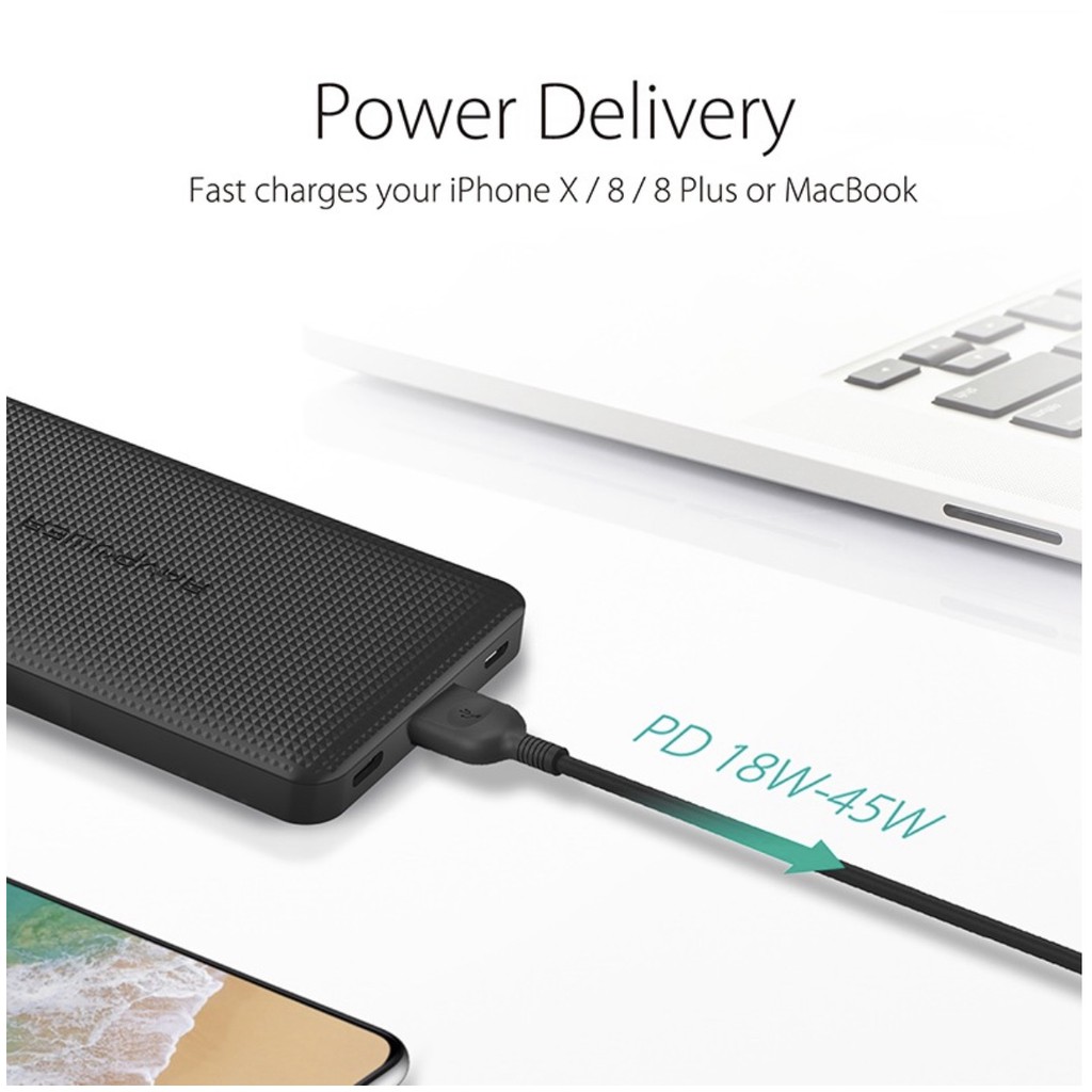 Pin sạc dự phòng Macbook Air, iPad Pro, iPhone 13 Series RAVPOWER RP-PB095 20100mAh PD 45W &amp; QC 3.0 18W