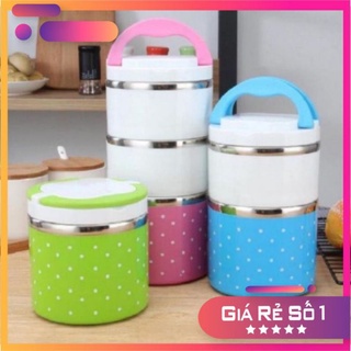 Cạp lồng inox giữ nhiệt chấm bi loại 1 tầng, 2 tầng, 3 tầng