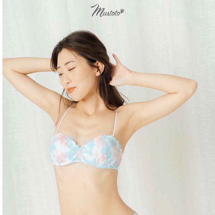 [ÁO THÁO DÂY] Áo Lót Ren Mút Mỏng 1cm Cúp Ngang Bra Confetti (Mustoto MA25) | BigBuy360 - bigbuy360.vn