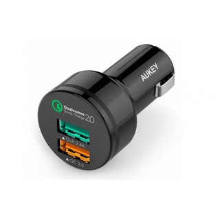 Sạc ô tô Aukey CC T1 - Sạc nhanh Quick charge 2.0 - 2 cổng