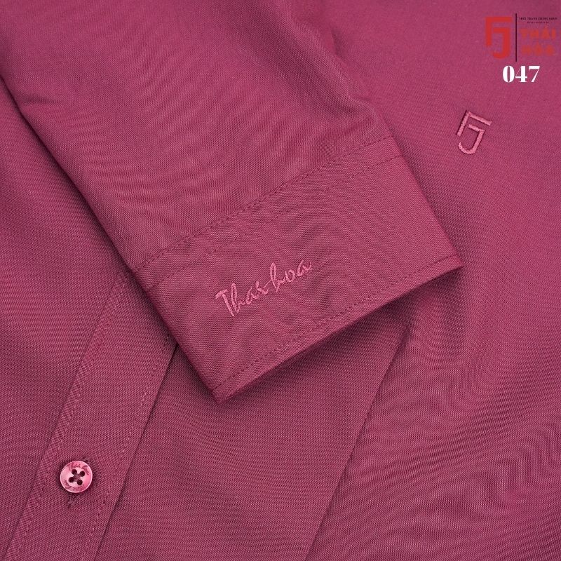 Áo sơ mi đen nữ tay dài công sở kiểu đẹp bigsize cotton Thái Hoà 047-15-12