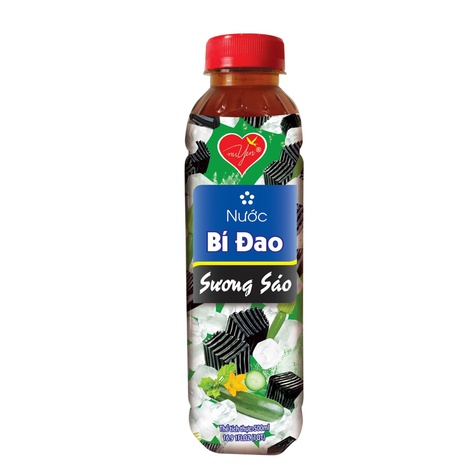 Lốc 6 chai 500ml Nước Dưa Hấu Nha Đam Yến, Bí đao sương sáo, trà thảo mộc, trà đào lắc lắc thạch đào