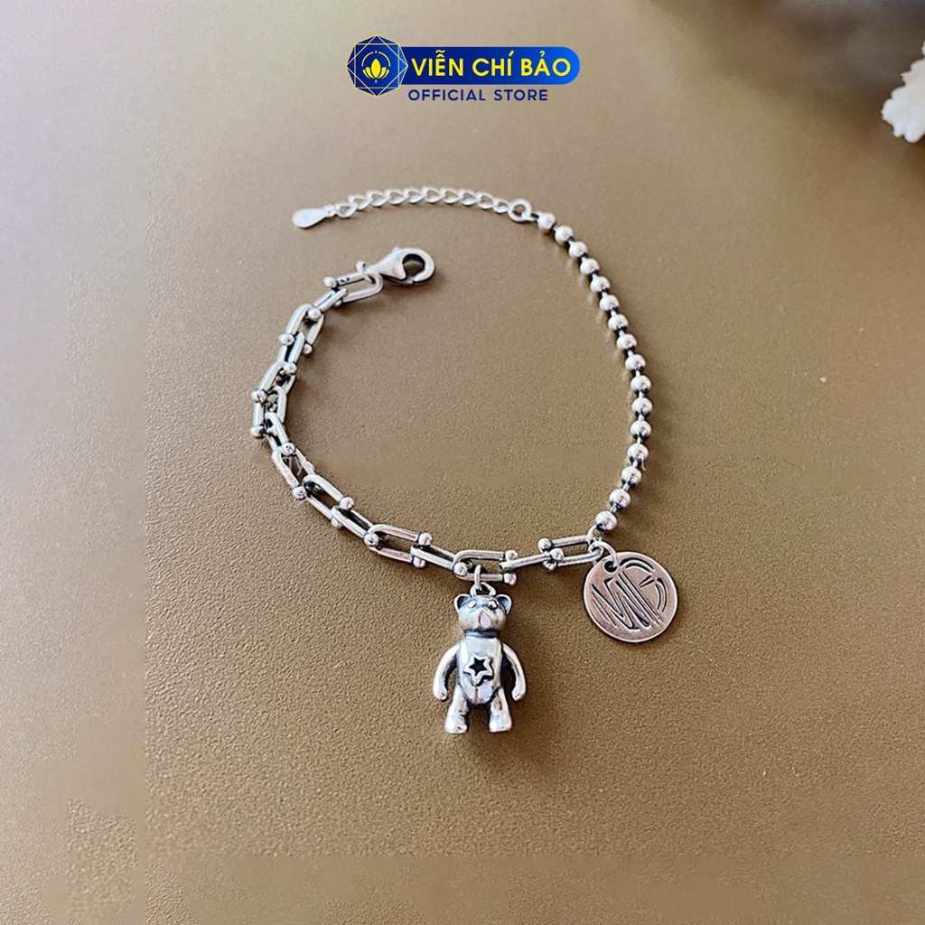 Lắc tay bạc nữ gấu Teddy ARB chất liệu bạc 925 thời trang phụ kiện trang sức Viễn Chí Bảo L000162