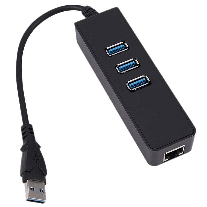 Bộ Chia 3 Cổng Usb 3.0 Tốc Độ Cao 10 / 100 / 1000 Mbps Sang Rj45 Gigabit Ethernet