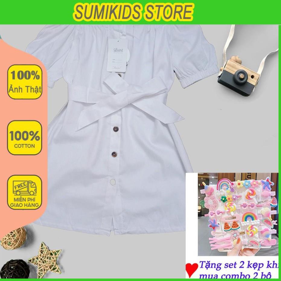Giảm sốc Đầm váy trắng cho bé gái shop xịn bé từ 28-45 kí đồ bộ mặc nhà bé gái