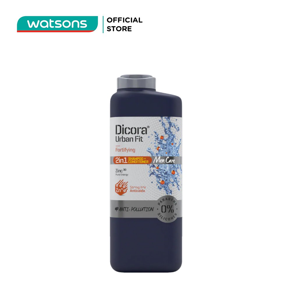 Dầu Gội &amp; Xả Dicora Urban Fit Fortifying 2in1 Chống Rụng Tóc Dành Cho Nam Giới 400ml