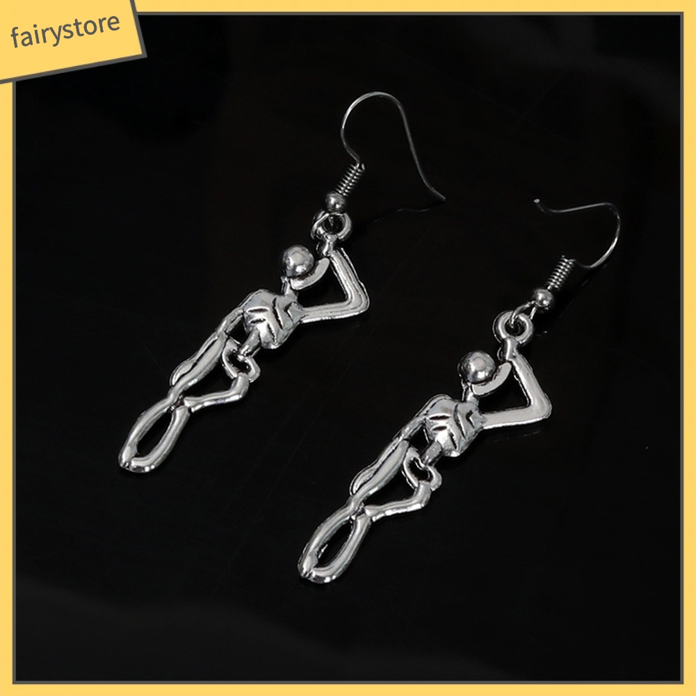 Bông tai hình bộ xương cá tính độc đáo phong cách gothic cho nữ