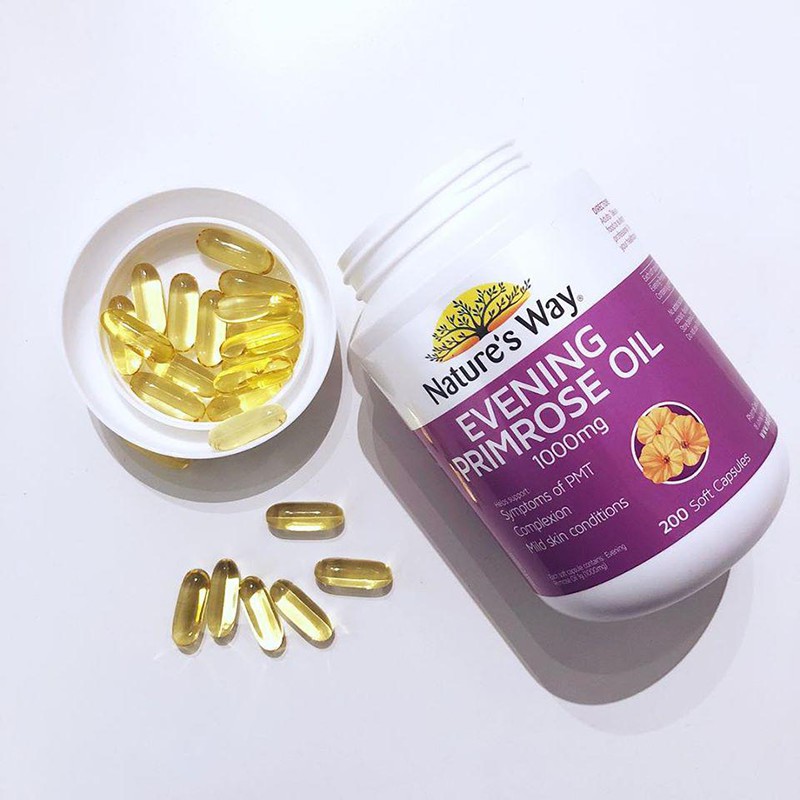 Nature's Way Evening Primrose Oil 1000 mg - Hỗ Trợ Cân Bằng Nội Tiết Tố Nữ Và Giảm Các Triệu Chứng Tiền Mãn Kinh