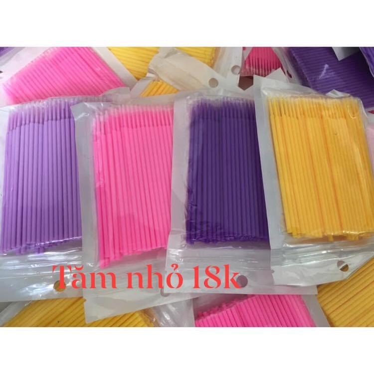 Tăm bông nối mi, phun xăm gói 100 cây