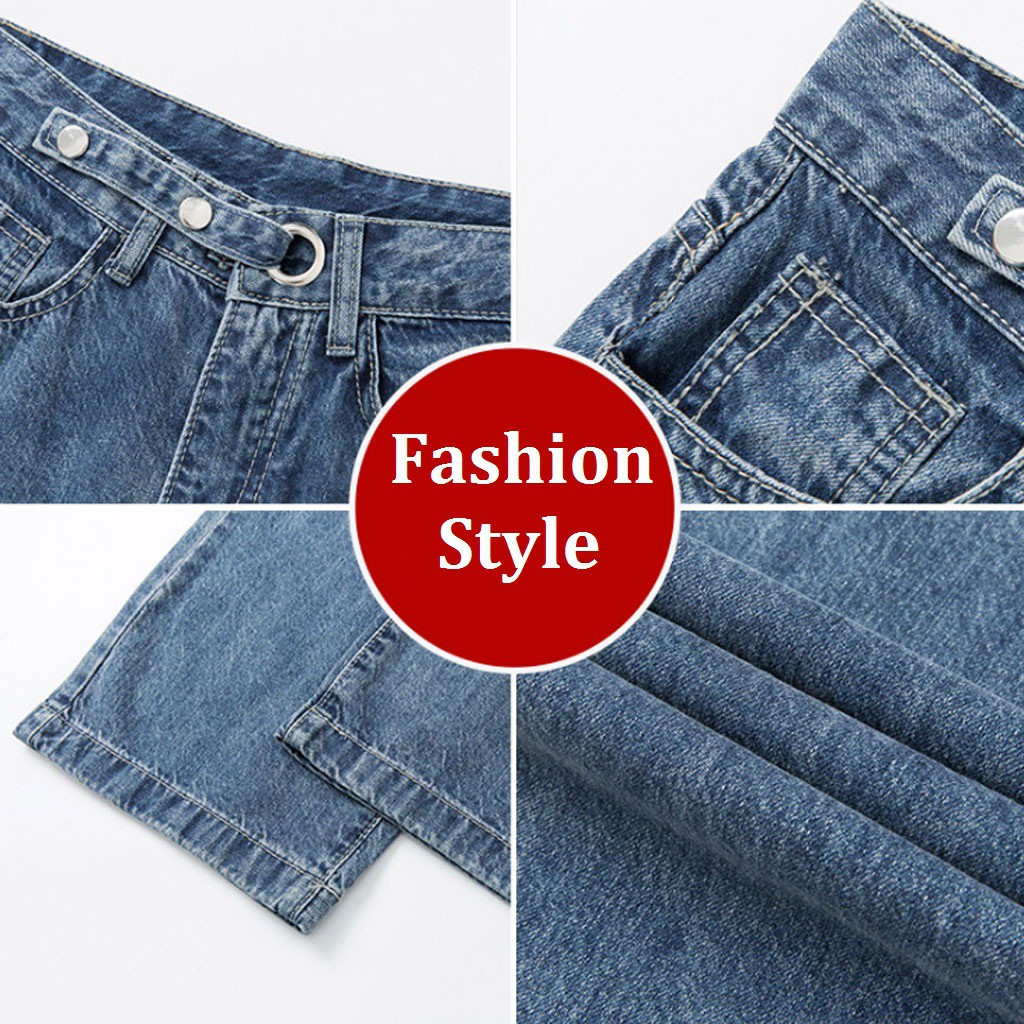 Quần jean nữ Ống Rộng Lưng Cao thời trang - QJ-110i