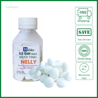 Viên Muối Sinh Lý NELLY NaCl 0.9% - Viên Muối Tinh Dùng Pha Dung Dịch Nước Muối Sinh Lý NaCl0.9% - Súc Miệng Hàng Ngày