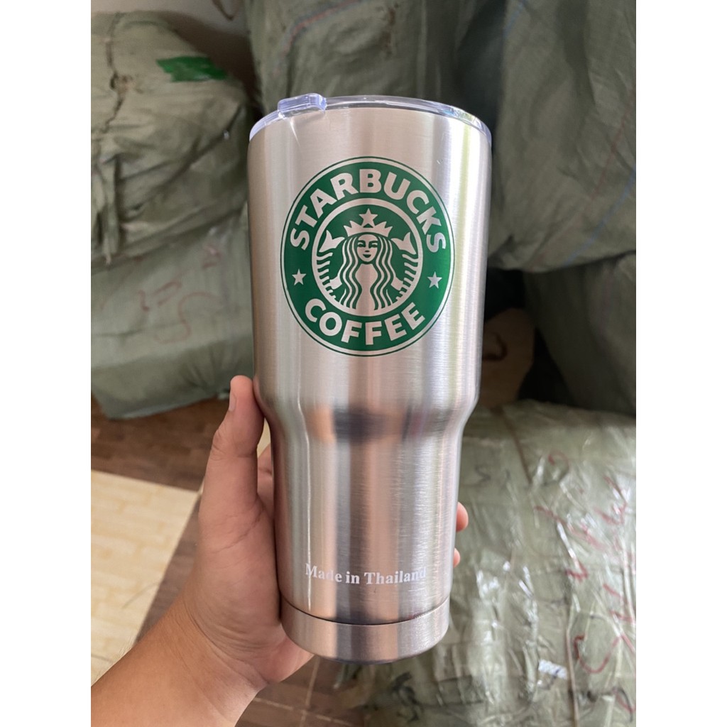 Ly giữ nhiệt inox 304 cao cấp 900ml -Ly giữ nhiệt Starbucks-bộ sản phẩm gồm 1 ly 1 nắp đậy 2 ống hút 1 cọ rửa 1 túi xách