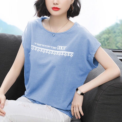 Áo Thun cotton Tay Ngắn Dáng Rộng Thời Trang Mùa Hè Cho Nữ