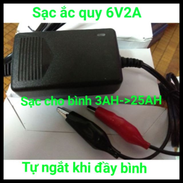 SẠC ẮC QUY 6V TỰ NGẮT KHI ĐẦY