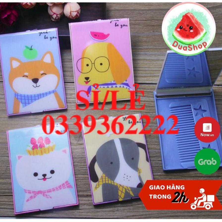 [ HAIANHSHOP ] Bộ gương kèm lược kute - Bộ Gương lược trang điểm bỏ túi động vật dễ thương  Duashop &gt;