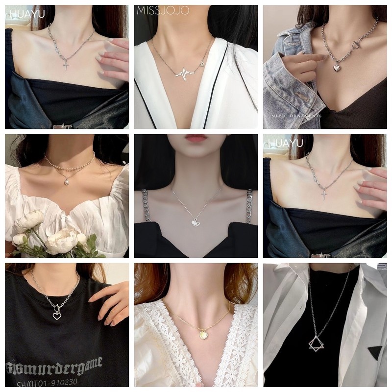 Vòng cổ/Dây chuyền yêu/Ngọc trai/bướm đẹp cá tính thời trang Hàn Quốc cho nam/nữ