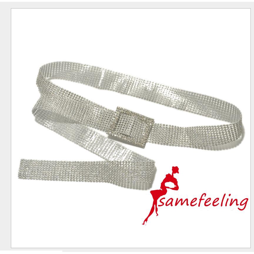 Thắt lưng 120cm bản rộng đính hạt pha lê kim cương sáng bóng sang trọng thời trang mới dành cho nữ dự tiệc
