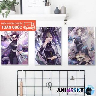 (sẵn) Tranh Anime treo tường in hình Kochou Shinobu - Thanh gươm diệt quỷ in tranh poster Animesky