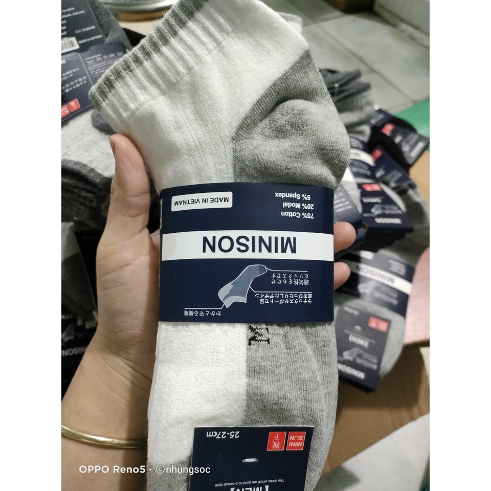 Tất nam cổ ngắn cao cấp chống hôi chân