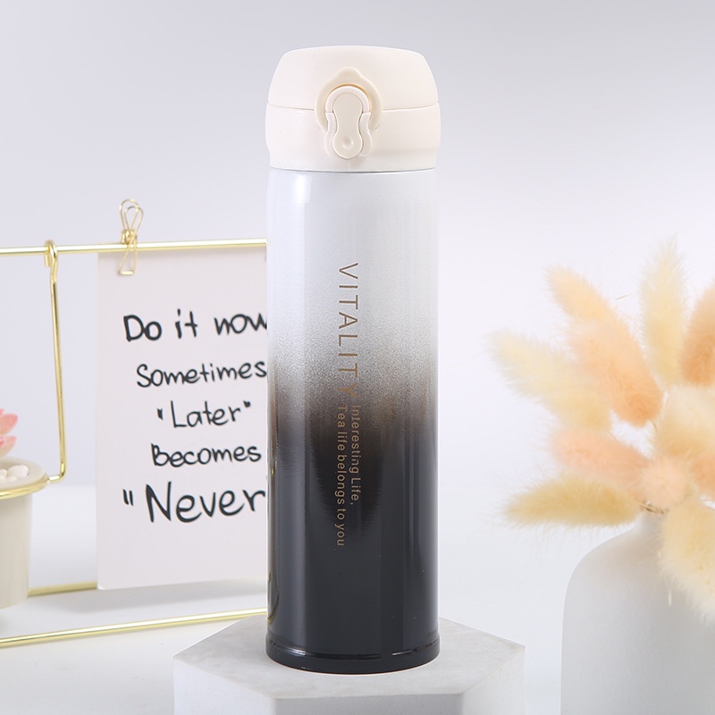 Bình Nước Giữ Nhiệt Bằng Thép Không Gỉ 304 Màu Gradient Thời Trang 500ml bình nước giữ nhiệt bình nước inox bình giữ nhiệt inox bình giữ nhiệt lock lock