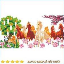 FREESHIP 99K TOÀN QUỐC_Tranh thêu mã đáo thành công 8 con ngựa 3D Lavender LV3277 LV3213 _ Chưa thêu